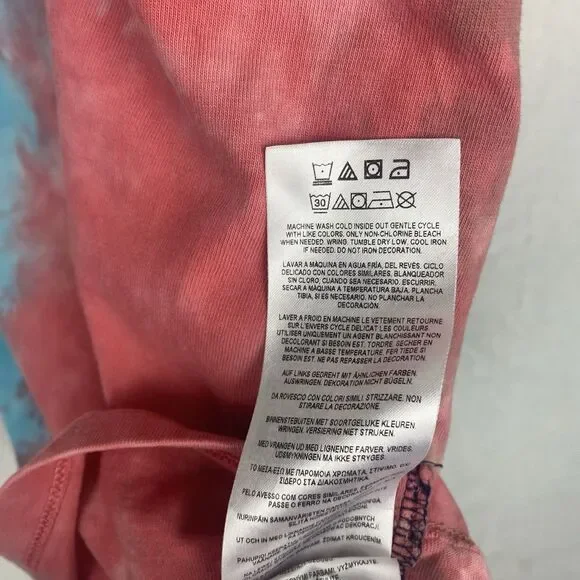 Guess x Chinatown Smiley Shirt Adult Medium Colorful Tie Dye Logo Short Sleeve - Picture 8 of 8